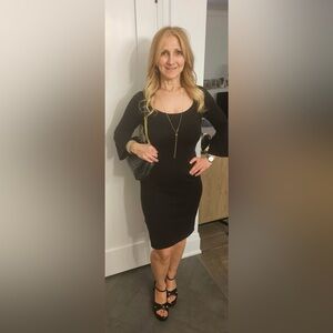 Ann Taylor Black Long Sleeve Dress